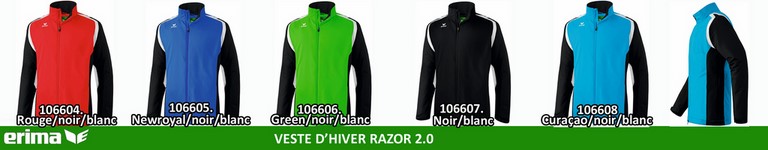 PALETTE ERIMA ligne RAZOR 2.0 : VESTE D'HIVER Razor 2.0