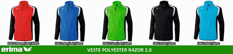 PALETTE ERIMA ligne RAZOR 2.0 : VESTE POLYESTER Razor 2.0