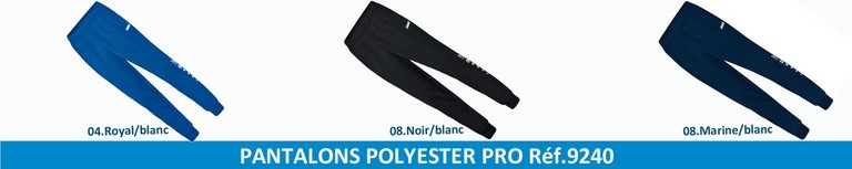 PALETTE JAKO ligne PRO: PANTALON POLYESTER INTERLOCK PRO Réf.9240