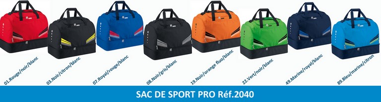 PALETTE JAKO ligne PRO: SAC DE SPORT PRO Réf.2040