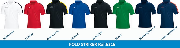 PALETTE JAKO ligne STRIKER: T-SHIRT STRIKER Réf.6116