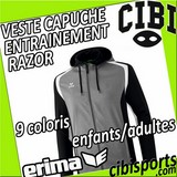 ERIMA ligne RAZOR 2.0 : VESTE D'ENTRAINEMENT à CAPUCHE Razor 2.0