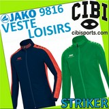 JAKO ligne STRIKER: VESTE LOISIRS STRIKER Réf.9816